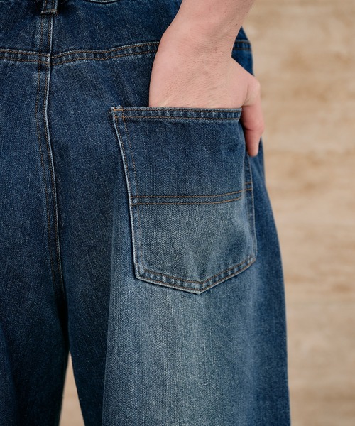 Adoon plain（アドーンプレーン）の「Loose Fit Straight Denim / ルーズフィットストレートデニム（デニムパンツ・メンズ・ライトインディゴブルー/インディゴブルー・SMALL/LARGE/MEDIUM）」の9枚目の写真