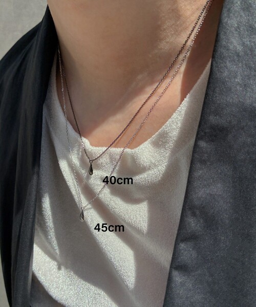 and cloud(アンドクラウド)の「Drop Necklace size M(ネックレス・メンズ・シルバー/ブラック・FREE)」の8枚目の写真