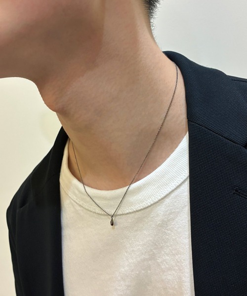 and cloud(アンドクラウド)の「Drop Necklace size M(ネックレス・メンズ・シルバー/ブラック・FREE)」の2枚目の写真