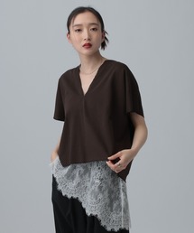 LEPSIM | 深スリットミニ裏毛プルオーバーSS 724631(Tシャツ/カットソー)