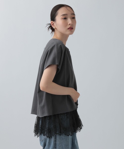 LEPSIM(レプシィム)の「深スリットミニ裏毛プルオーバーSS 724631(Tシャツ/カットソー・レディース・パープル/ブラウン/ライトグレー/オフホワイト・FREE)」の12枚目の写真