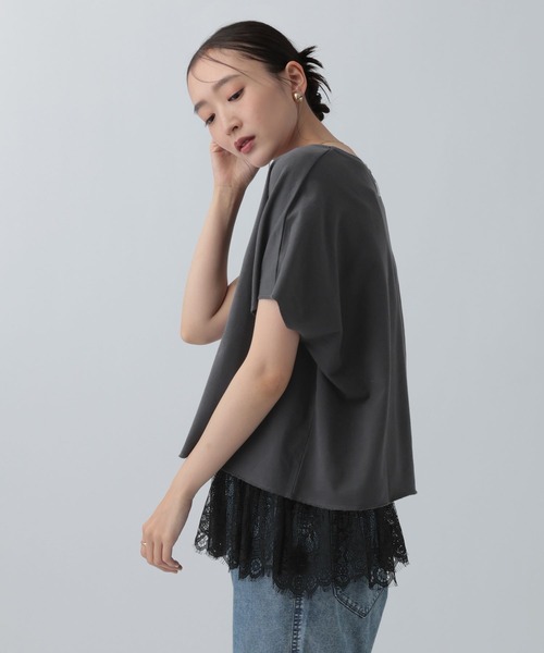 LEPSIM(レプシィム)の「深スリットミニ裏毛プルオーバーSS 724631(Tシャツ/カットソー・レディース・パープル/ブラウン/ライトグレー/オフホワイト・FREE)」の11枚目の写真