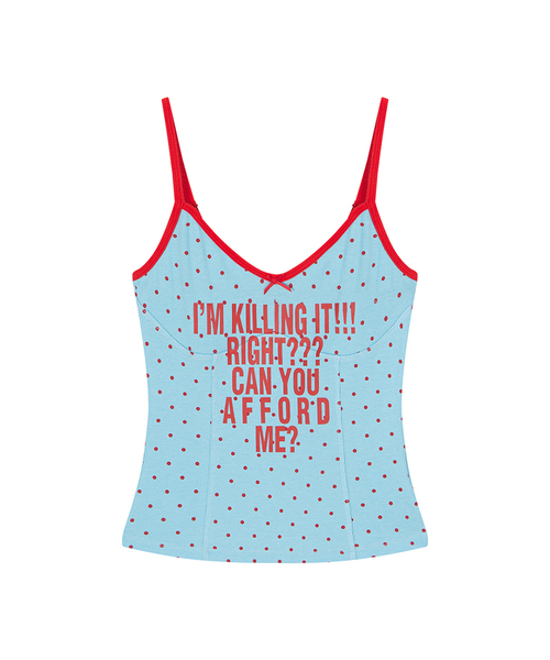 HIGHTIDEFRANKIE(ハイタイドフランキー)の「Afford Me Cami Sky Blue(Tシャツ/カットソー・レディース・スカイブルー・FREE)」の1枚目の写真