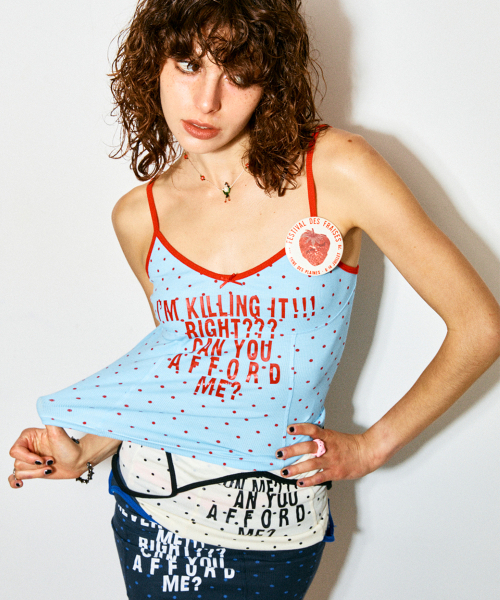 HIGHTIDEFRANKIE(ハイタイドフランキー)の「Afford Me Cami Sky Blue(Tシャツ/カットソー・レディース・スカイブルー・FREE)」の6枚目の写真