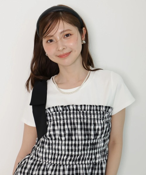 Apuweiser-riche(アプワイザーリッシェ)の「シャーリングキャミドッキングカットソー(Tシャツ/カットソー・レディース・チェック・2)」の6枚目の写真