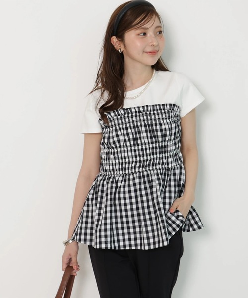 Apuweiser-riche(アプワイザーリッシェ)の「シャーリングキャミドッキングカットソー(Tシャツ/カットソー・レディース・チェック・2)」の7枚目の写真