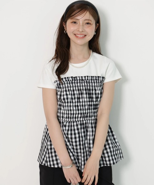 Apuweiser-riche(アプワイザーリッシェ)の「シャーリングキャミドッキングカットソー(Tシャツ/カットソー・レディース・チェック・2)」の8枚目の写真