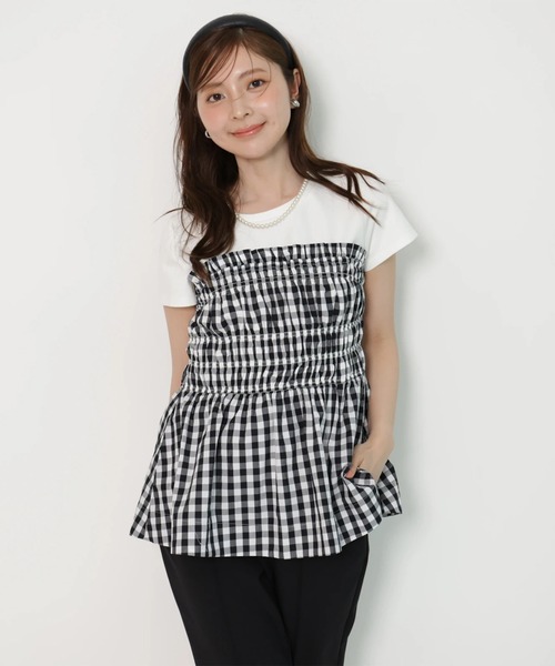 Apuweiser-riche(アプワイザーリッシェ)の「シャーリングキャミドッキングカットソー(Tシャツ/カットソー・レディース・チェック・2)」の9枚目の写真