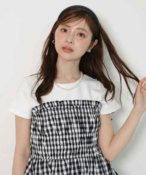 Apuweiser-riche(アプワイザーリッシェ)の「シャーリングキャミドッキングカットソー(Tシャツ/カットソー・レディース・チェック・2)」の10枚目の写真