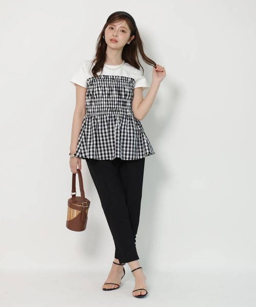 Apuweiser-riche(アプワイザーリッシェ)の「シャーリングキャミドッキングカットソー(Tシャツ/カットソー・レディース・チェック・2)」の14枚目の写真