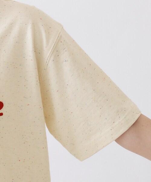 Dessin(デッサン)の「【ユニセックス/洗える】ネップロゴ刺繍Tシャツ(Tシャツ/カットソー・レディース・ホワイト/ライトベージュ・04/02/00)」の15枚目の写真
