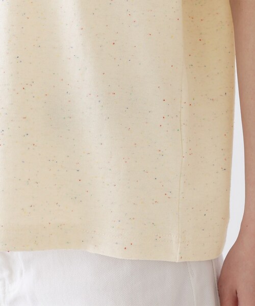 Dessin(デッサン)の「【ユニセックス/洗える】ネップロゴ刺繍Tシャツ(Tシャツ/カットソー・レディース・ホワイト/ライトベージュ・04/02/00)」の16枚目の写真