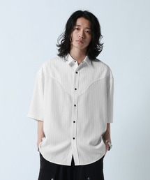 RAGEBLUE（レイジブルー）の「BLACK PEARL WESTERN STRIPE SHIRTS ピンストライプ ウエスタンシャツ（シャツ/ブラウス）」