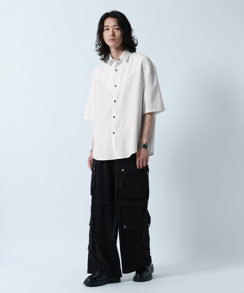 RAGEBLUE(レイジブルー)の「Pin Stripe Western Shirts/ピンストライプ/ウエスタンシャツ(シャツ/ブラウス・メンズ・グレー/ホワイト/ブラック・MEDIUM/LARGE)」の6枚目の写真