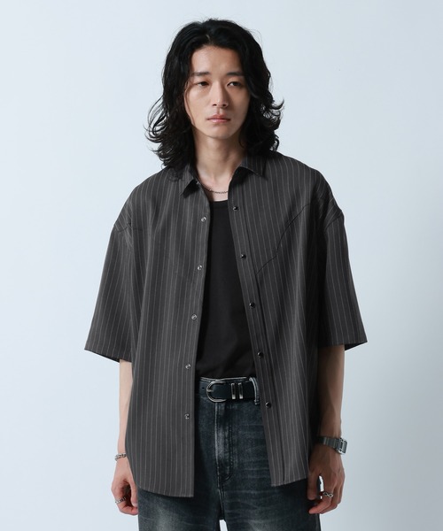 RAGEBLUE(レイジブルー)の「Pin Stripe Western Shirts/ピンストライプ/ウエスタンシャツ(シャツ/ブラウス・メンズ・グレー/ホワイト/ブラック・MEDIUM/LARGE)」の18枚目の写真
