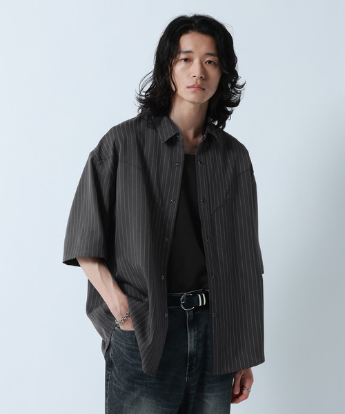 RAGEBLUE(レイジブルー)の「Pin Stripe Western Shirts/ピンストライプ/ウエスタンシャツ(シャツ/ブラウス・メンズ・グレー/ホワイト/ブラック・MEDIUM/LARGE)」の19枚目の写真