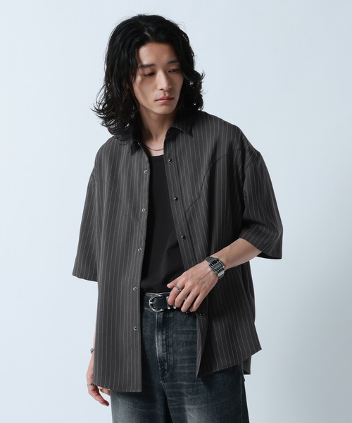 RAGEBLUE(レイジブルー)の「Pin Stripe Western Shirts/ピンストライプ/ウエスタンシャツ(シャツ/ブラウス・メンズ・グレー/ホワイト/ブラック・MEDIUM/LARGE)」の20枚目の写真