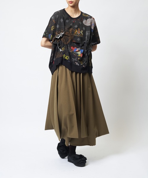 gomme(ゴム)の「ロンドンシャーリングT(Tシャツ/カットソー・レディース・ブラック/ホワイト・MEDIUM)」の8枚目の写真