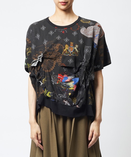 gomme(ゴム)の「ロンドンシャーリングT(Tシャツ/カットソー・レディース・ブラック/ホワイト・MEDIUM)」の14枚目の写真