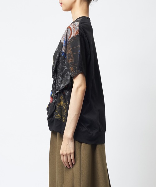 gomme(ゴム)の「ロンドンシャーリングT(Tシャツ/カットソー・レディース・ブラック/ホワイト・MEDIUM)」の15枚目の写真