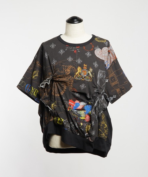 gomme(ゴム)の「ロンドンシャーリングT(Tシャツ/カットソー・レディース・ブラック/ホワイト・MEDIUM)」の17枚目の写真