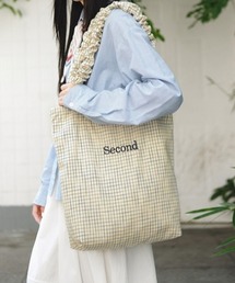 Second logo check tote bag