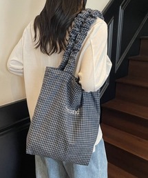 Second logo check tote bag