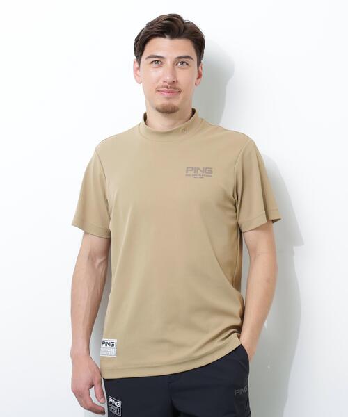 PING（ピン）の「【PING APPAREL】スーパーシェルター06半袖ハイネックシャツ ＜GOLD＞ (MENS)（Tシャツ/カットソー・メンズ・ホワイト/ブラック/ベージュ・LL/L/LL1/M/S）」の3枚目の写真
