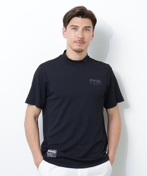 PING（ピン）の「【PING APPAREL】スーパーシェルター06半袖ハイネックシャツ ＜GOLD＞ (MENS)（Tシャツ/カットソー・メンズ・ホワイト/ブラック/ベージュ・LL/L/LL1/M/S）」の2枚目の写真