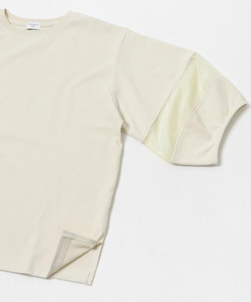 URBAN RESEARCH DOORS(アーバンリサーチドアーズ)の「異素材ドッキングスリーブプルオーバー(Tシャツ/カットソー・レディース・グリーン系その他/ナチュラル/ネイビー・FREE)」の12枚目の写真