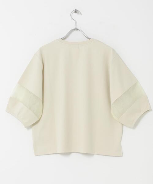 URBAN RESEARCH DOORS(アーバンリサーチドアーズ)の「異素材ドッキングスリーブプルオーバー(Tシャツ/カットソー・レディース・グリーン系その他/ナチュラル/ネイビー・FREE)」の13枚目の写真