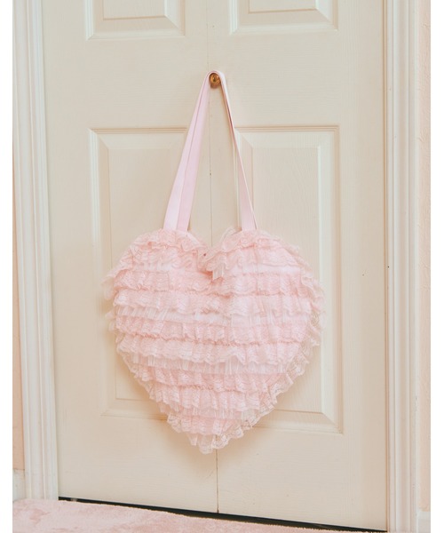 mellfy memory（メルフィーメモリー）の「Tiered sweet love heart tote bag（トートバッグ・レディース・ホワイト/ブルー/ピンク・FREE）」の3枚目の写真