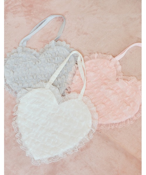 mellfy memory（メルフィーメモリー）の「Tiered sweet love heart tote bag（トートバッグ・レディース・ホワイト/ブルー/ピンク・FREE）」の8枚目の写真