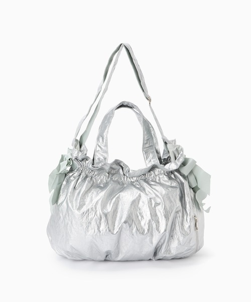 Casselini(キャセリーニ)の「Casselini(キャセリーニ)ビッグサイドリボンBAG(トートバッグ・レディース・ブルー/ブラック/シルバー/アイボリー・FREE)」の11枚目の写真