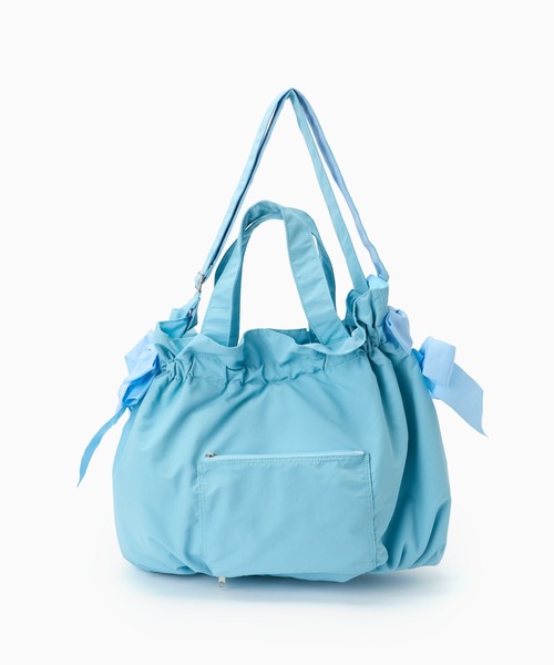 Casselini(キャセリーニ)の「Casselini(キャセリーニ)ビッグサイドリボンBAG(トートバッグ・レディース・ブルー/ブラック/シルバー/アイボリー・FREE)」の16枚目の写真