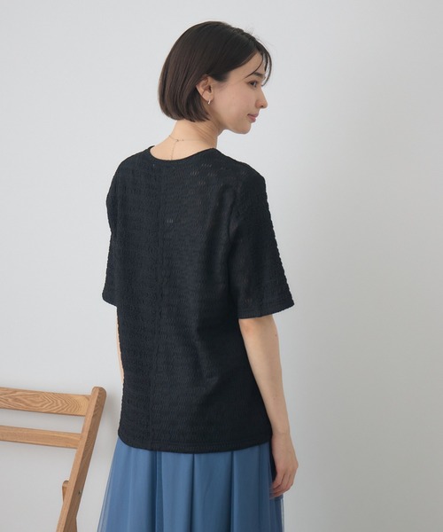 KATHARINE ROSS（キャサリンロス）の「ジャガードトップス/シアージャガードプルオーバー（Tシャツ/カットソー・レディース・アイボリー/ブラック・FREE）」の16枚目の写真