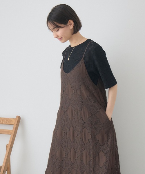 KATHARINE ROSS（キャサリンロス）の「ジャガードトップス/シアージャガードプルオーバー（Tシャツ/カットソー・レディース・アイボリー/ブラック・FREE）」の7枚目の写真