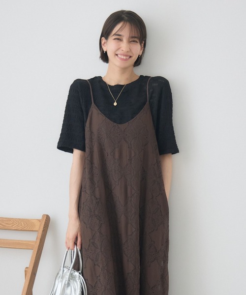 KATHARINE ROSS（キャサリンロス）の「ジャガードトップス/シアージャガードプルオーバー（Tシャツ/カットソー・レディース・アイボリー/ブラック・FREE）」の13枚目の写真