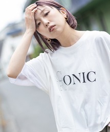 OSMOSIS | シアー切替タックプリントTシャツ(Tシャツ/カットソー)