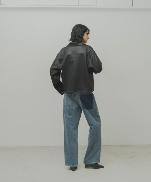 WHYTO.(ホワイト)の「「WHYTO. / ホワイト」leather like shirt jacket(シャツ/ブラウス・レディース・ブラウン/ブラック・36/38)」の7枚目の写真