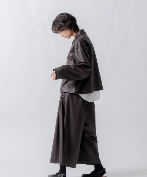 WHYTO.(ホワイト)の「「WHYTO. / ホワイト」leather like shirt jacket(シャツ/ブラウス・レディース・ブラウン/ブラック・36/38)」の11枚目の写真