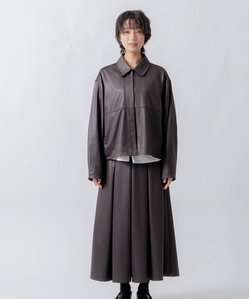 WHYTO.(ホワイト)の「「WHYTO. / ホワイト」leather like shirt jacket(シャツ/ブラウス・レディース・ブラウン/ブラック・36/38)」の15枚目の写真