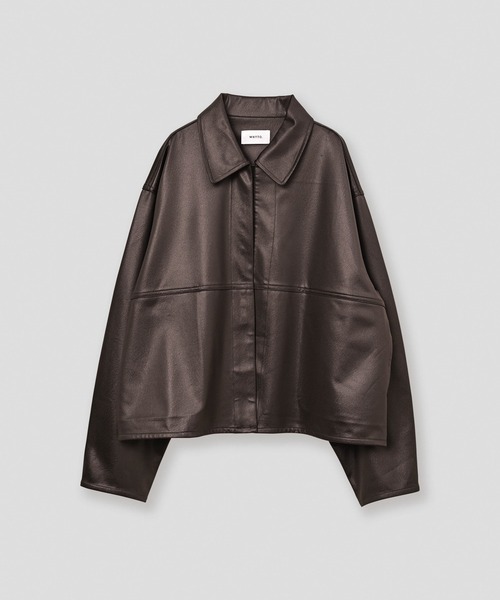 WHYTO.(ホワイト)の「「WHYTO. / ホワイト」leather like shirt jacket(シャツ/ブラウス・レディース・ブラウン/ブラック・36/38)」の18枚目の写真