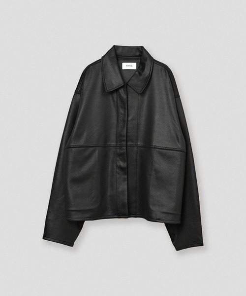 WHYTO.(ホワイト)の「「WHYTO. / ホワイト」leather like shirt jacket(シャツ/ブラウス・レディース・ブラウン/ブラック・36/38)」の19枚目の写真