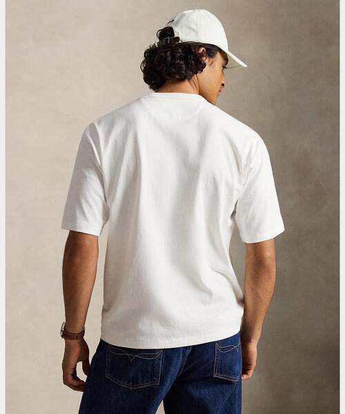 POLO RALPH LAUREN(ポロ ラルフ ローレン)の「リラックス フィット ジャージー クルーネック Tシャツ(Tシャツ/カットソー・メンズ・ホワイト・L/M/S/XS)」の4枚目の写真