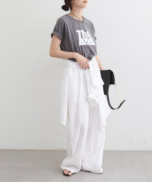 LARUTA(ラルータ)の「【LARUTA】パネル刺繍イージーパンツ(その他パンツ・レディース・ブラック/ブラウン/アイボリー・MEDIUM/LARGE)」の10枚目の写真