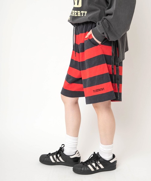 RNA(アールエヌエー)の「T1020 ボーダーハーフパンツ(その他パンツ・レディース・ブラウン/スミクロ/パープル・MEDIUM)」の13枚目の写真