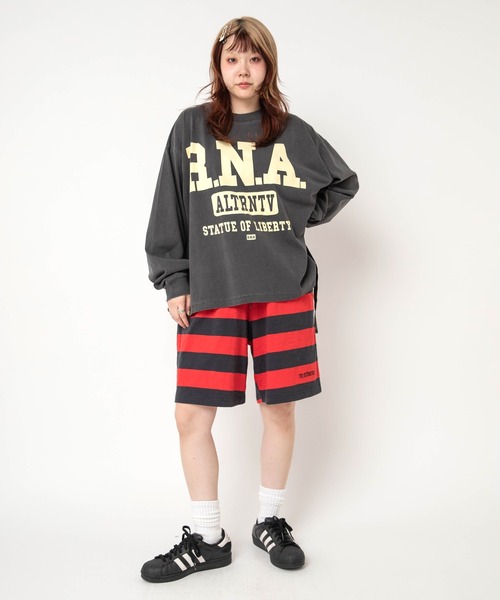 RNA(アールエヌエー)の「T1020 ボーダーハーフパンツ(その他パンツ・レディース・ブラウン/スミクロ/パープル・MEDIUM)」の21枚目の写真