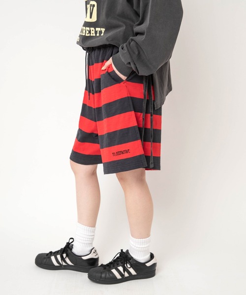 RNA(アールエヌエー)の「T1020 ボーダーハーフパンツ(その他パンツ・レディース・ブラウン/スミクロ/パープル・MEDIUM)」の16枚目の写真
