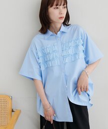 【WEB限定】マルチフリルレギュラーカラーシャツ